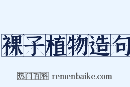 裸子植物造句是什么意思的图片